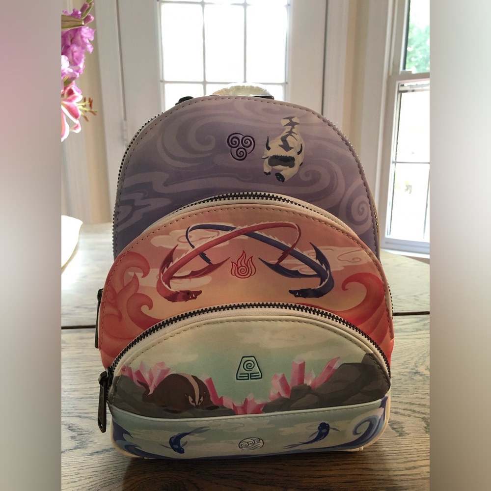 Loungefly Nickelodeon Avatar 4 elements Mini Backpack NWOT